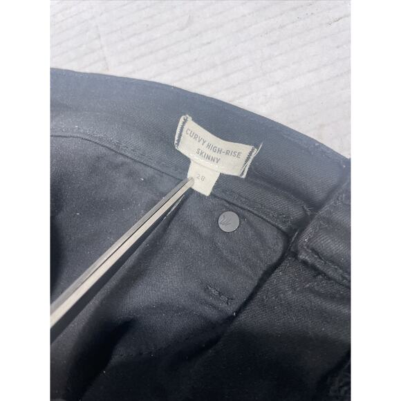 Madewell Women's Curvy High-Rise Skinny Jeans iBlack Size 28 - Picture 8 of 10